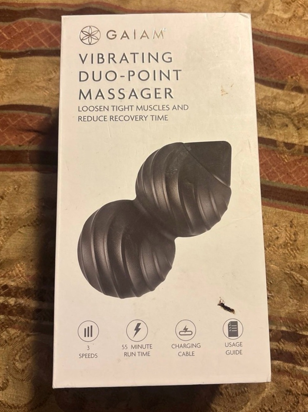 Gaiam Vibrating Duo-Point Massager for Sore Muscles